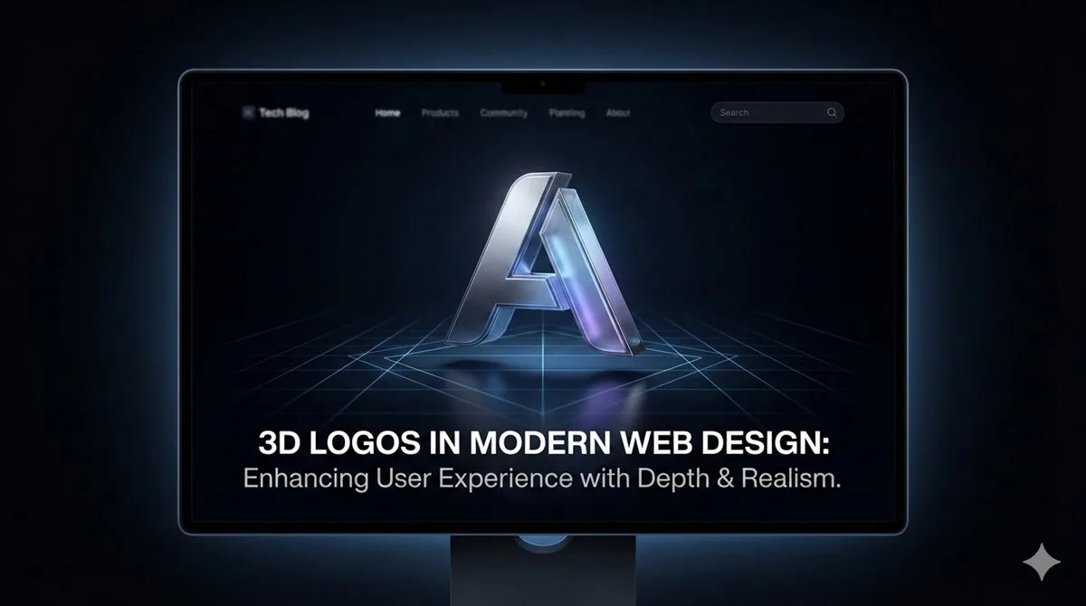 3D Logo Web Design Hero Image
