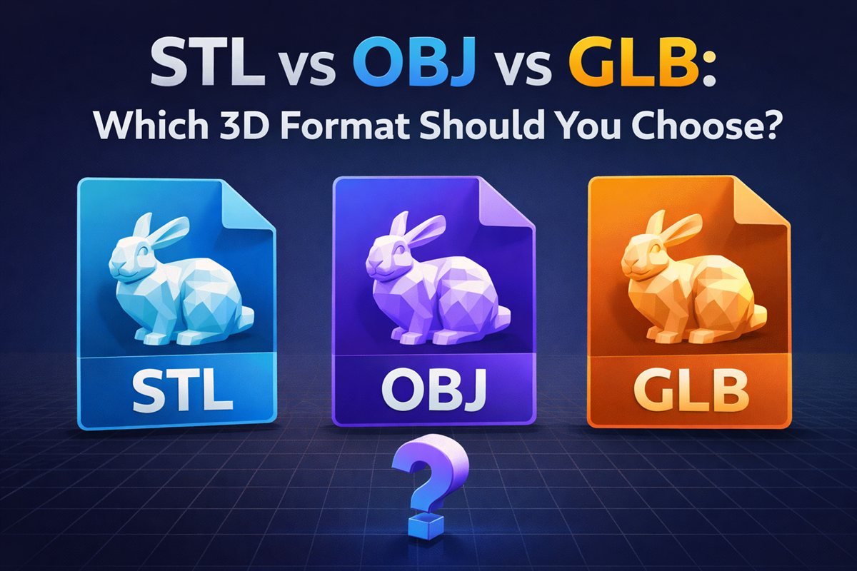 STL vs OBJ vs GLB Comparison