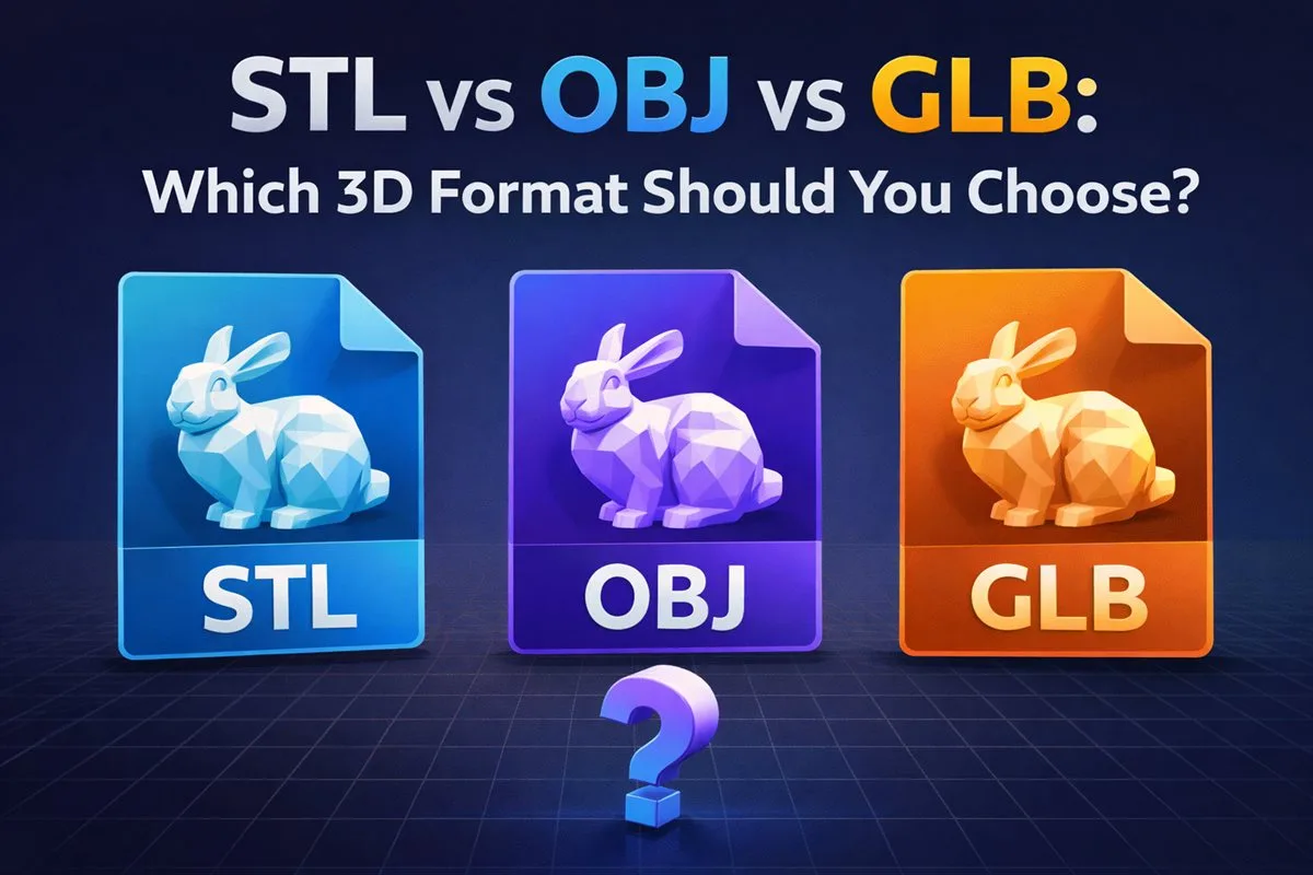 STL vs OBJ vs GLB Comparison