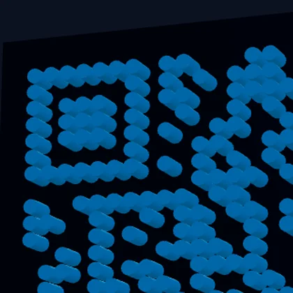 Поисковый узор QR из модулей Dots