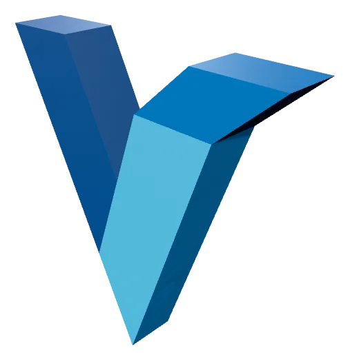 Логотип V Vextrude, экструдированный из многослойного SVG — Стандартный