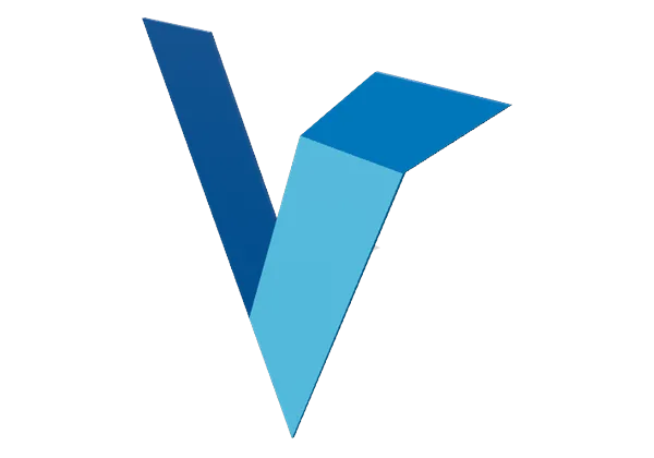 Буква V логотипа Vextrude в виде SVG, почти без экструзии, как из файла