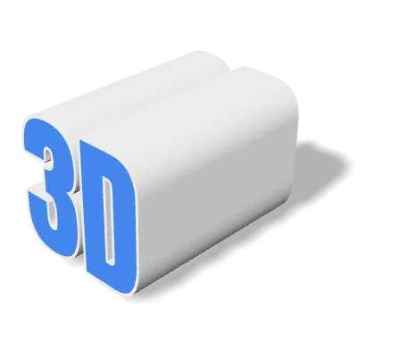 Слово «3D» как трёхмерная модель — Глубина 12