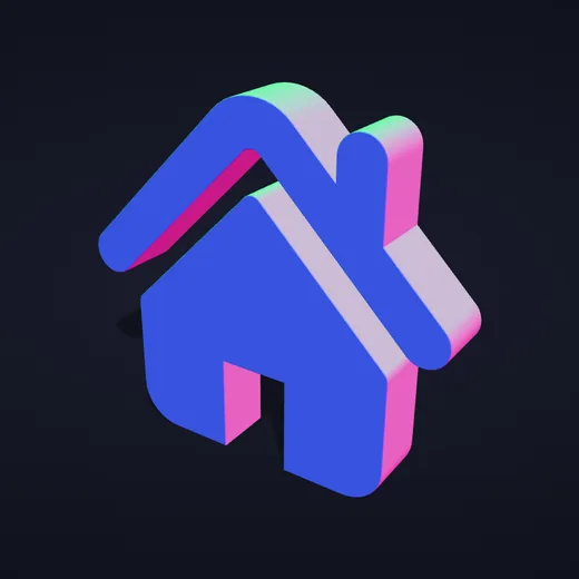 Un modelo 3D de un icono de casa mostrado como Normales