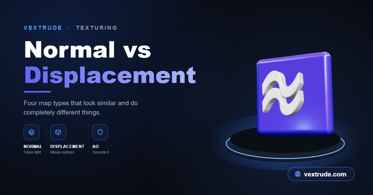 Normal vs Bump vs Displacement Maps